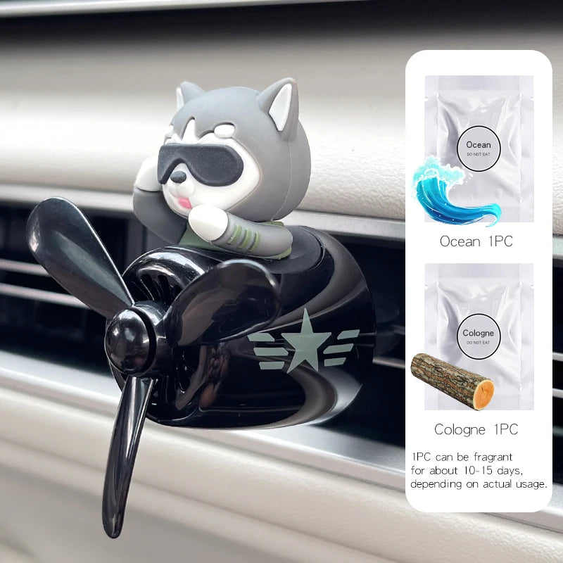 Rotating Airplane Pilot Bear Car Air Freshener by Snagg An Air Freshener