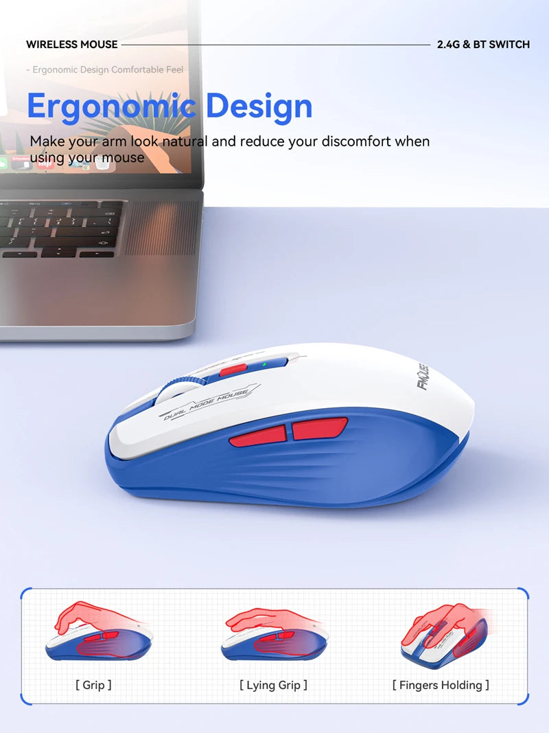 Dual Mode Wireless Mouse – Bluetooth & 2.4G Connection for PC & Tablet by Snagg A Gaming Mouse