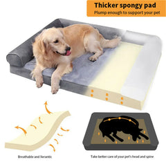 Orthopedic Pet Mattress with Bolster Sides & Washable Cover by Snagg A Pet Bed