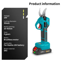 30mm 4-Gear Brushless Cordless Electric Pruning Shears - SnaggIt