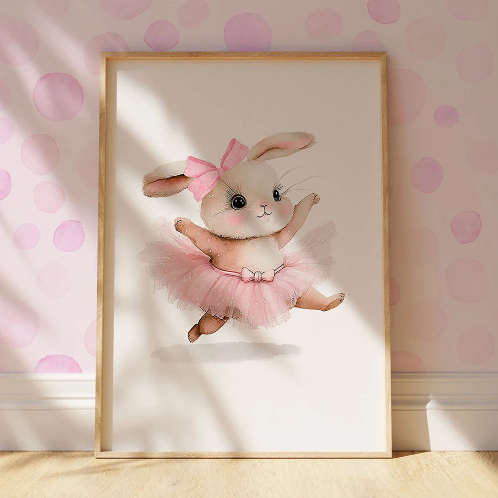 3pcs Ballerina Bunny Canvas Prints by Snagg A Print