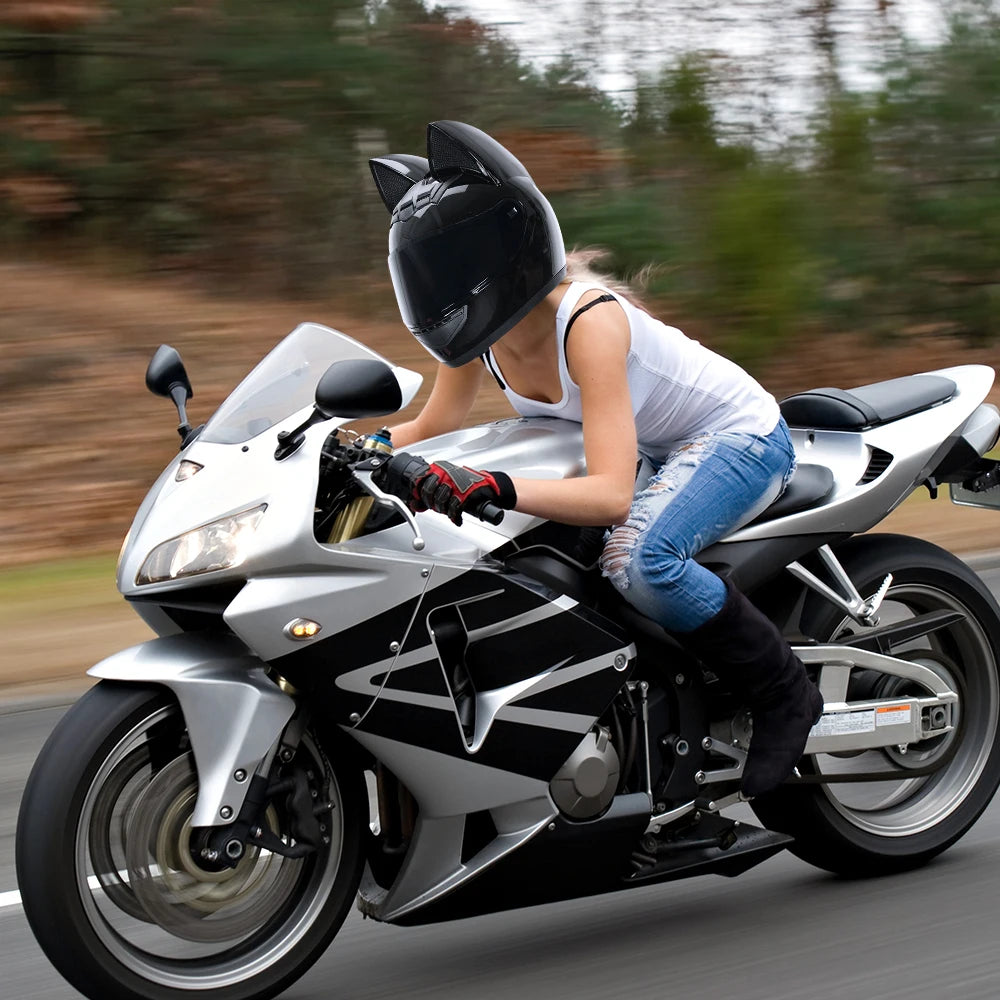 Cat Ear Motorcycle Helmet by Snagg A Motorcycle Helmet