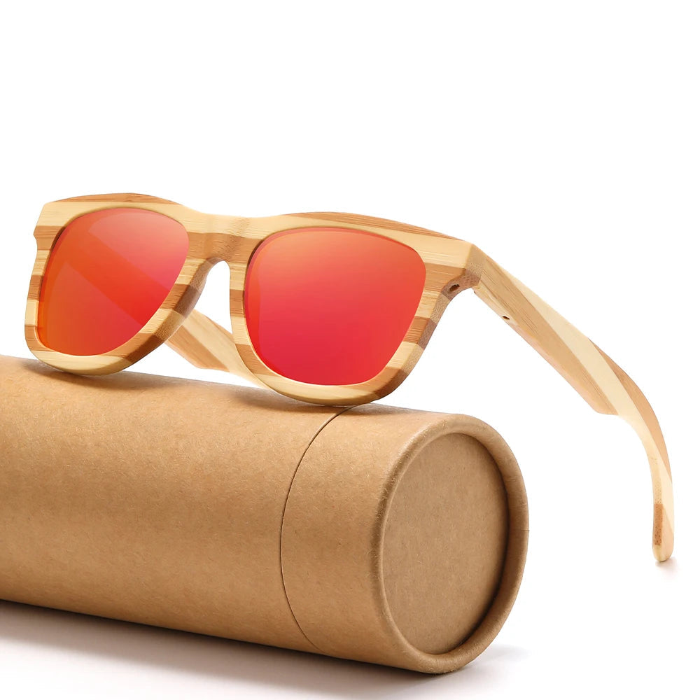 Natural Zebra Bamboo Wooden Sunglasses by Snagg It Sunglasses