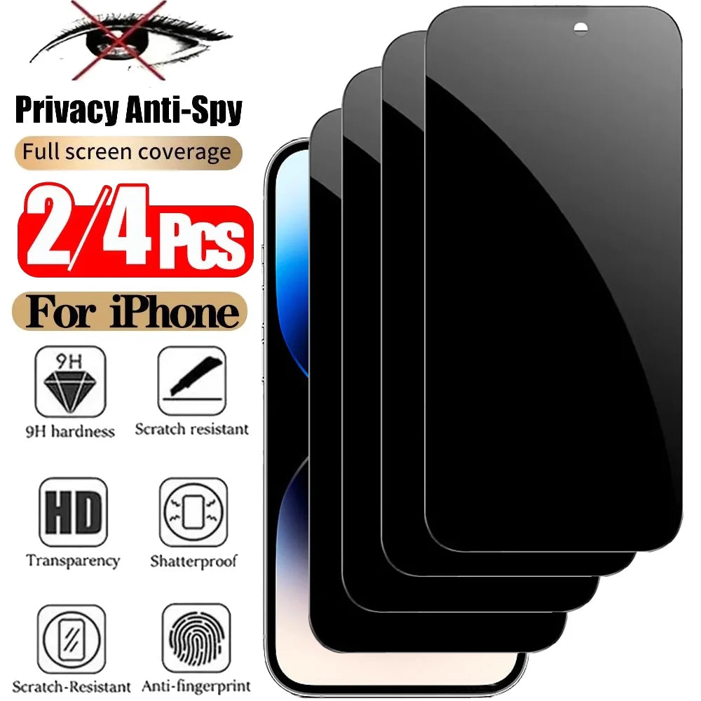 Anti Spy Tempered Glass Film Screen Protector for iPhone 17 / Series by Snagg A Screen Protector