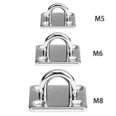 304 Stainless Steel Heavy-Duty Ceiling Hook | U-Shaped Square Gasket Hook for Yoga Hammock Bracket