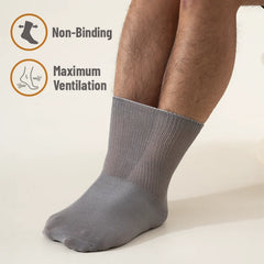 Men’s Diabetic Support Socks, Moisture Wicking, Non Binding Comfort (6 Pair )