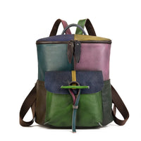Patchwork Genuine Leather Backpack by Snagg A Backpack
