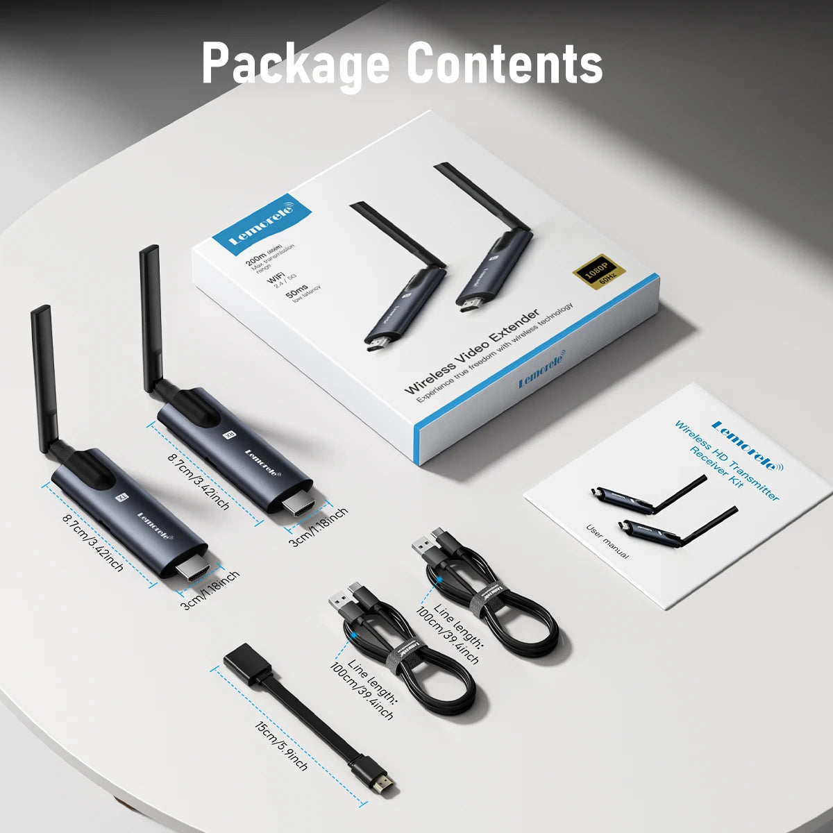 5G Wireless HDMI Transmitter & Receiver for Laptop, TV, Projector & Camera by Snagg An HDMI Transmitter