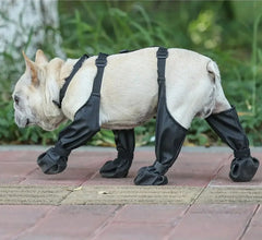 Waterproof Dog Boots with Harness Support by Snagg A Shoes