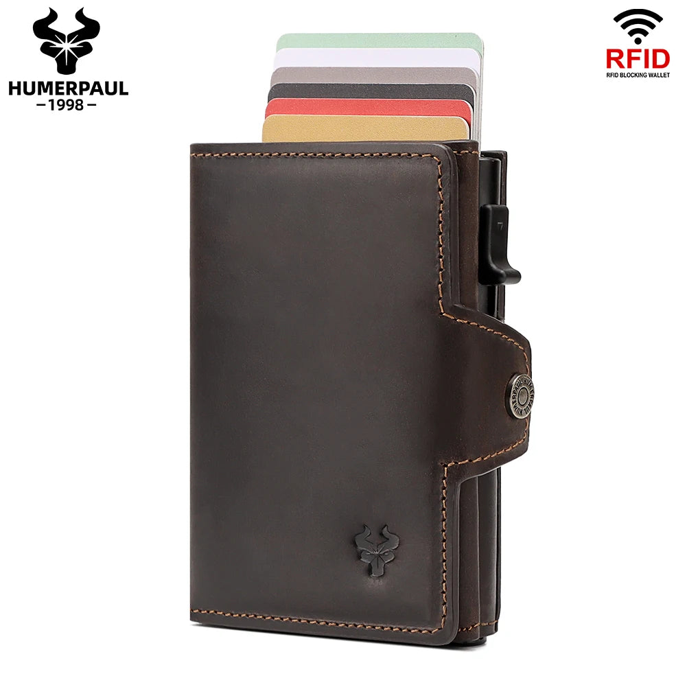 Leather Pop-Up Minimalist Card Holder