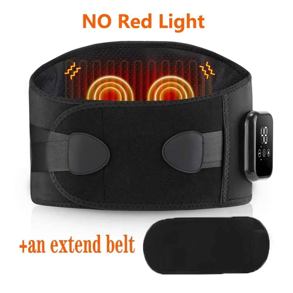 Cordless Waist Belt Massager – Heated Vibration Lumbar Support & Back Relief Brace