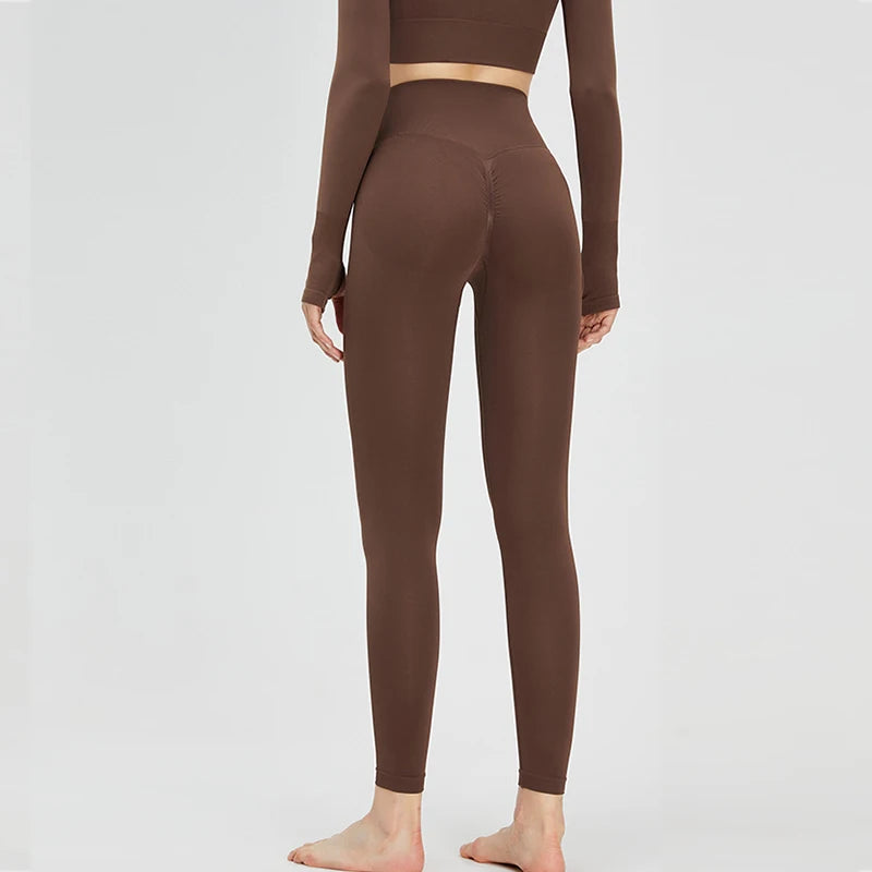 Women's High Waist Scrunch Butt Yoga Leggings | Seamless High Elastic Gym Running Training Fitness