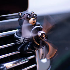 Rotating Airplane Pilot Bear Car Air Freshener by Snagg An Air Freshener
