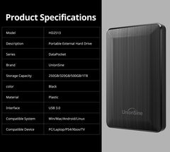 High Speed Portable External Hard Drive 1TB by Snagg An External