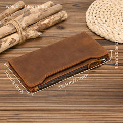 Genuine Leather Long Wallet