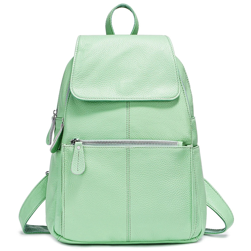 Genuine Leather Anti-Theft Women's Backpack