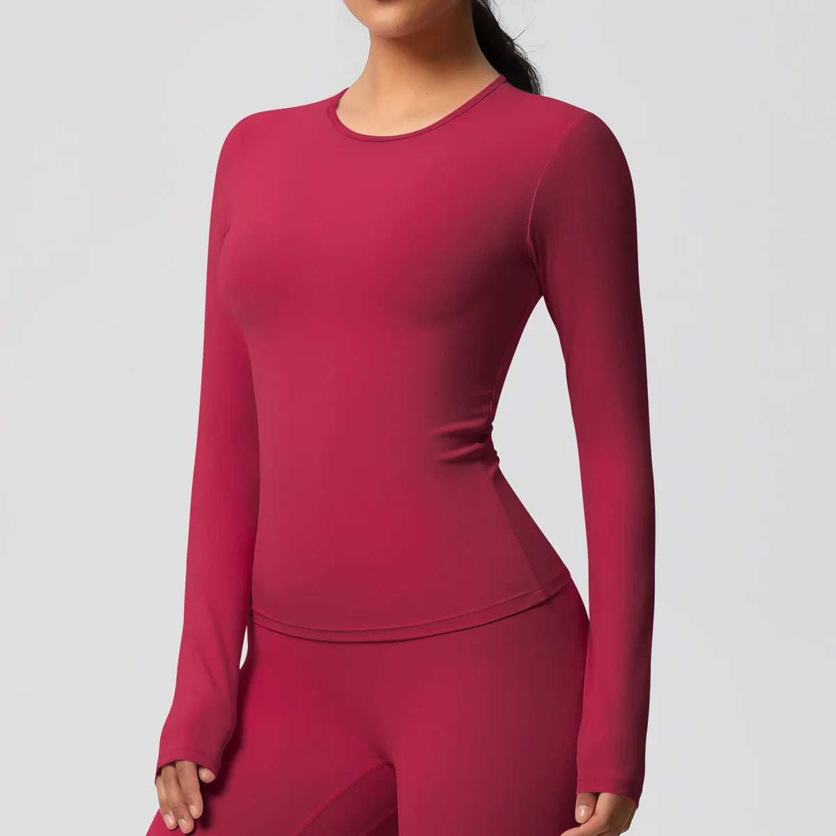 Women's Long Sleeve Yoga Shirt | Push-Up Gym Workout Top Dry-Fit Breathable High Elastic Sports