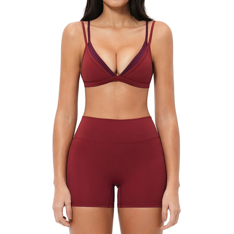 Women's 2-Piece Seamless Yoga Set | Sports Bra & High Waist Leggings Fitness Tracksuit