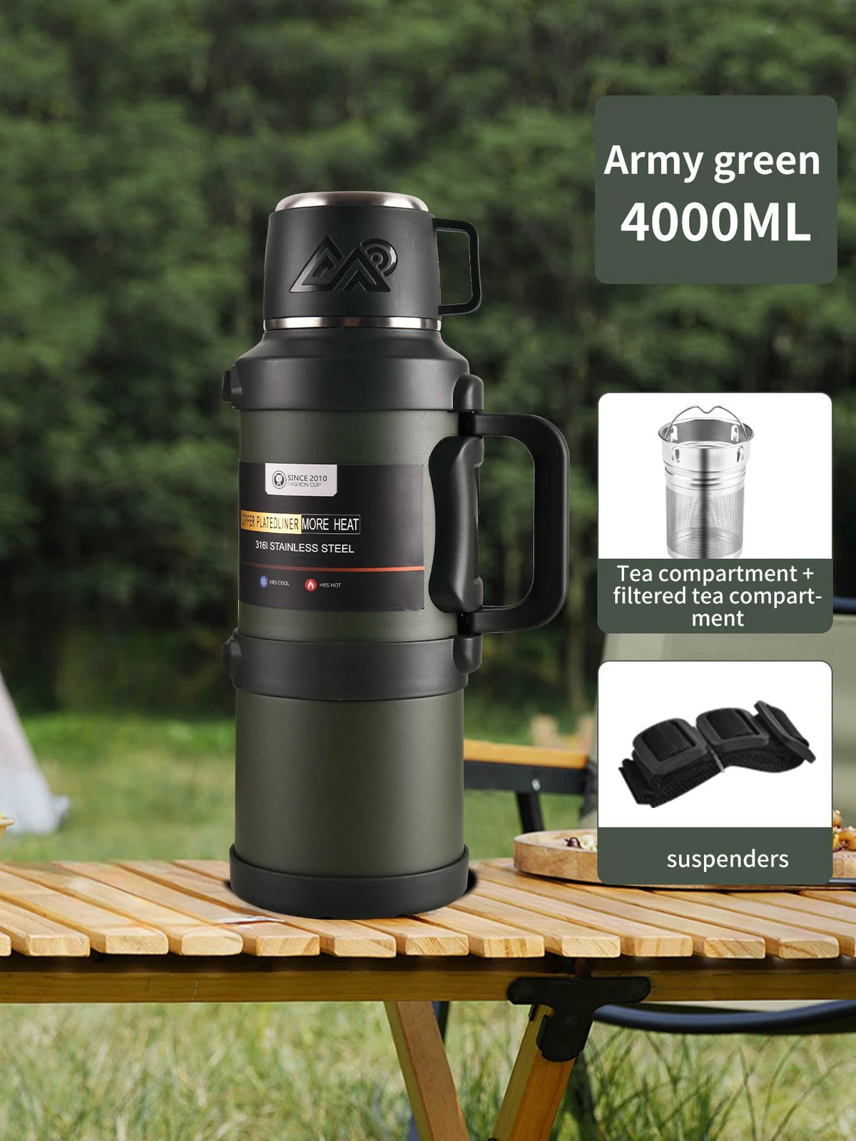 Ultra Capacity Thermal Jug | Heavy-Duty Hydration for Travel & Camping