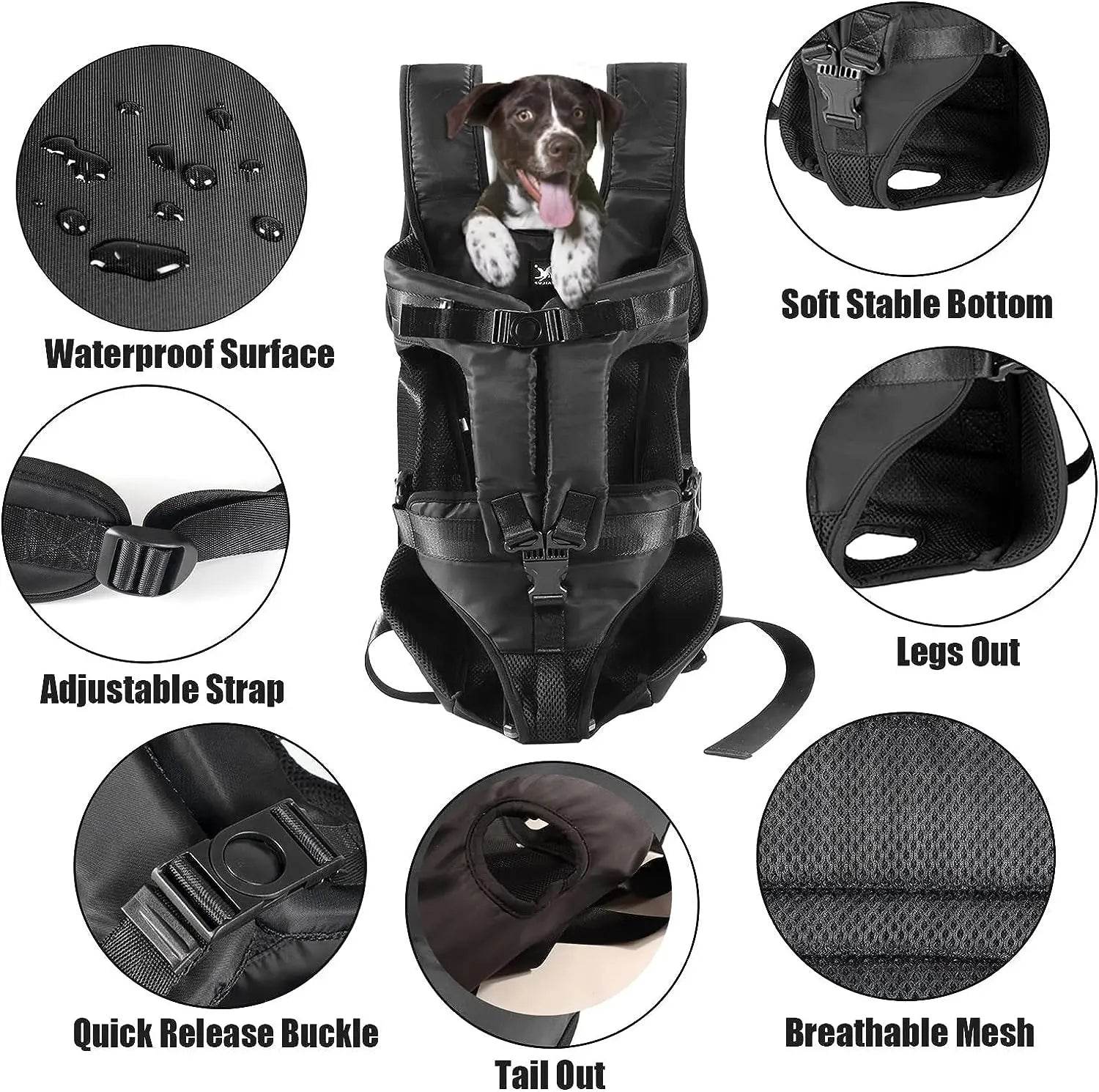 Adjustable Front & Backpack Dog Bag - SnaggIt