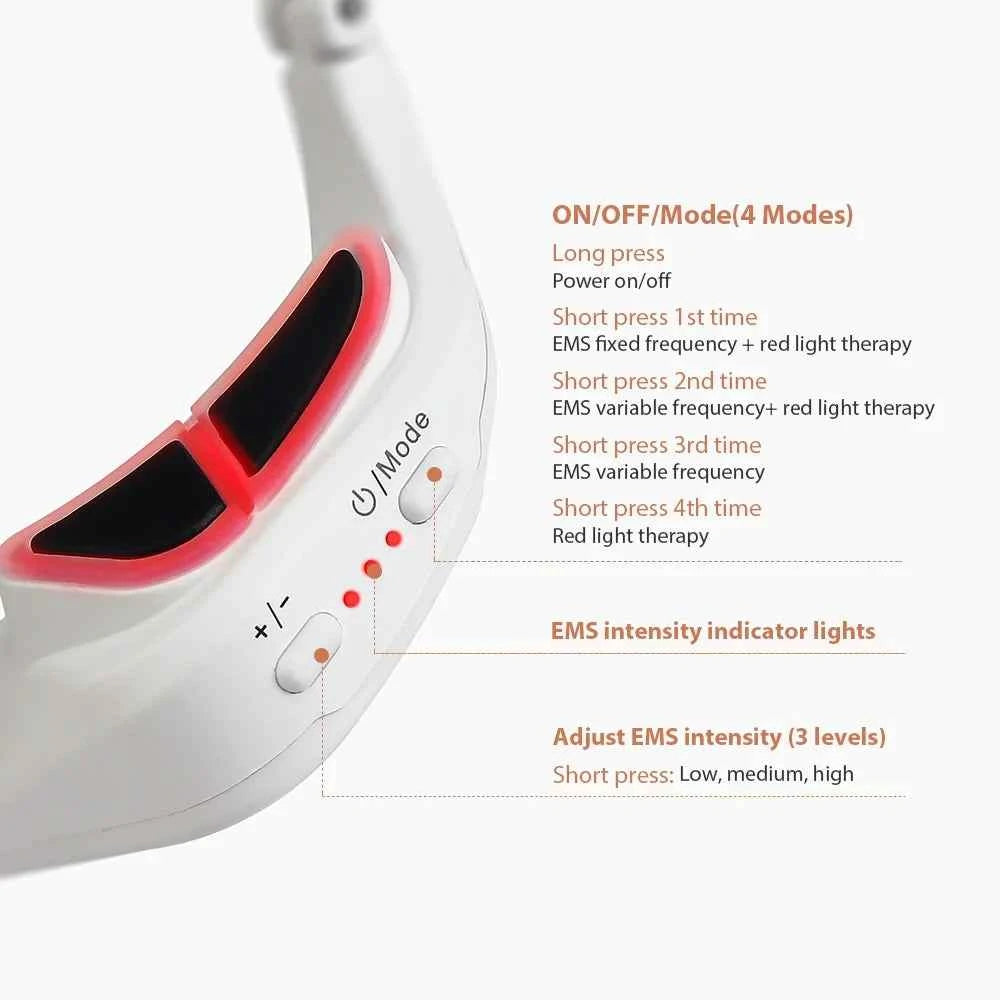 3D EMS Eye Massager Glasses – Red Light Anti Fatigue Eye Care Device