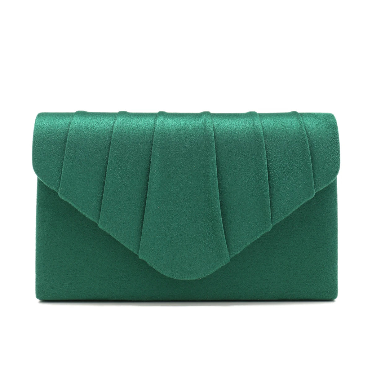 Silver Envelope Velvet Clutch