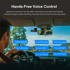 2K QHD Smart Dash Cam (D5) | 360° Rotation & Voice Control