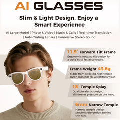 M02 Ultra AI Smart Glasses – 1080P HD Camera with 32GB Storage & Charging Case