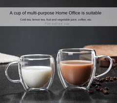 Heat Resistant Double Wall Glass Mug For Coffee by Snagg A Cup