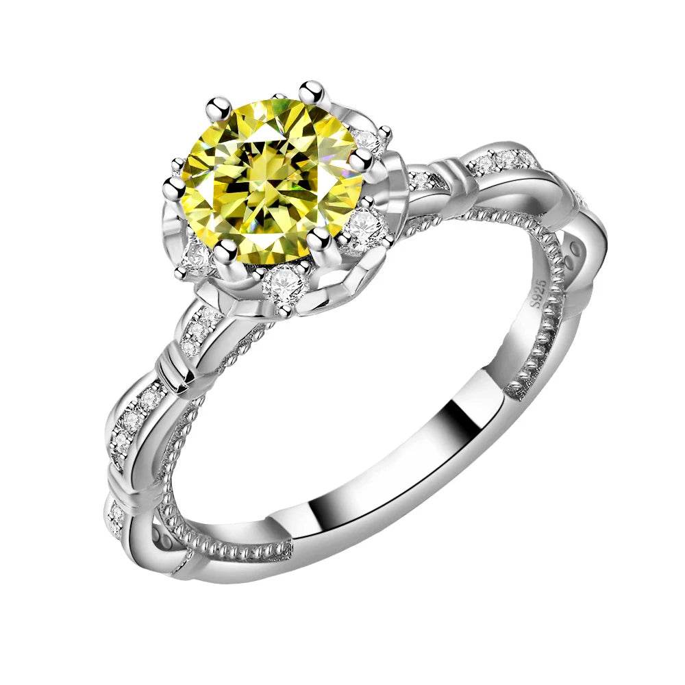 1ct Yellow Moissanite Ring - SnaggIt