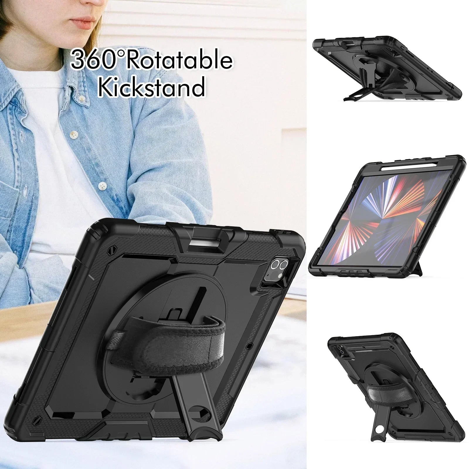 360 Rotation Kids Stand Tablet Case for IPad Series by Snagg An iPad Case