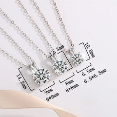 1–3ct Colorful Moissanite Pendant Necklace