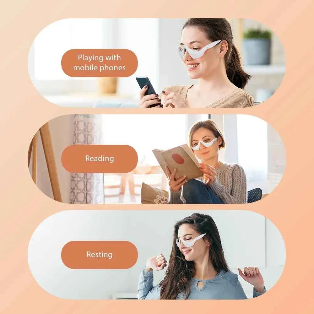 3D EMS Eye Massager Glasses – Red Light Anti Fatigue Eye Care Device