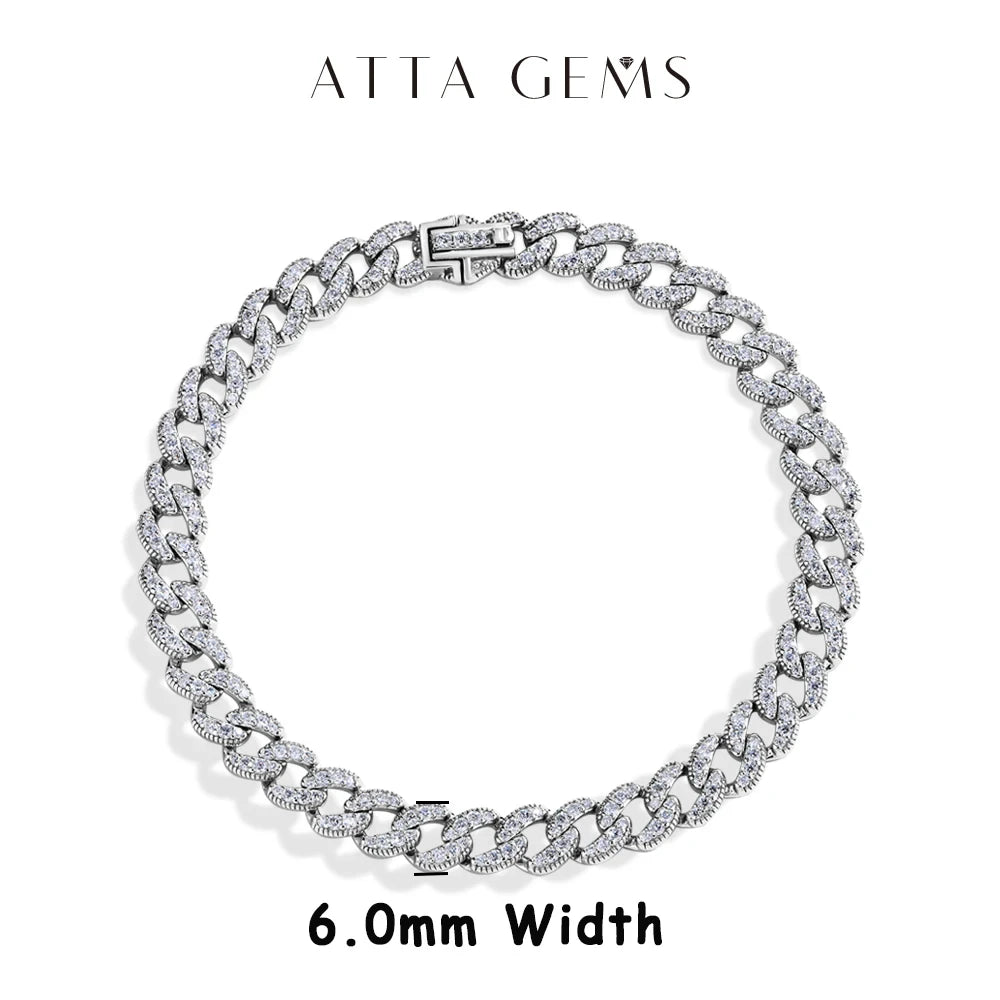 Moissanite Cuba Chain Bracelet