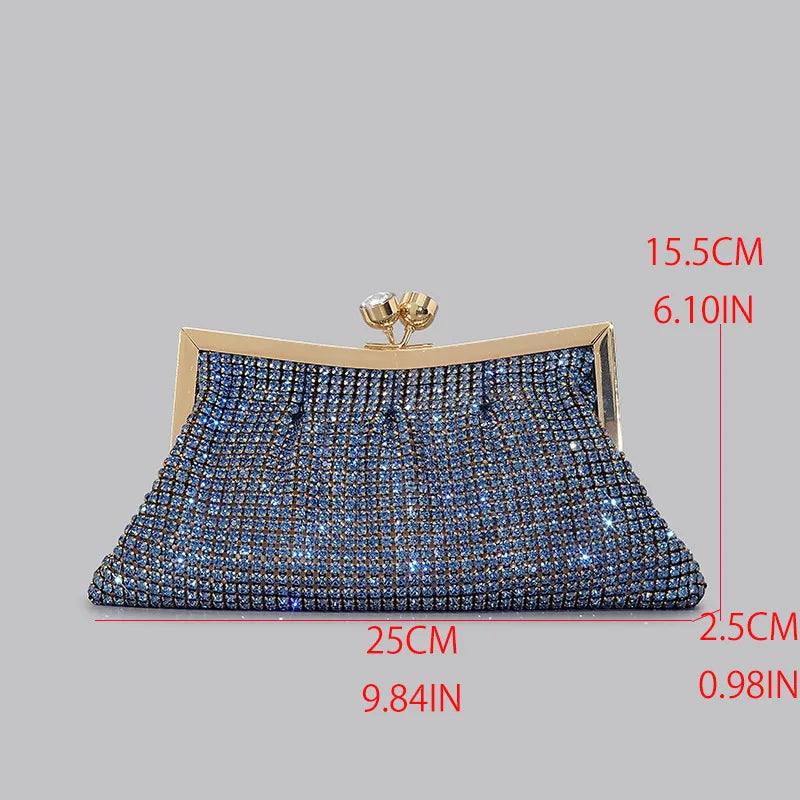 Rhinestone Diamond Evening Clutch by Snagg It Purses