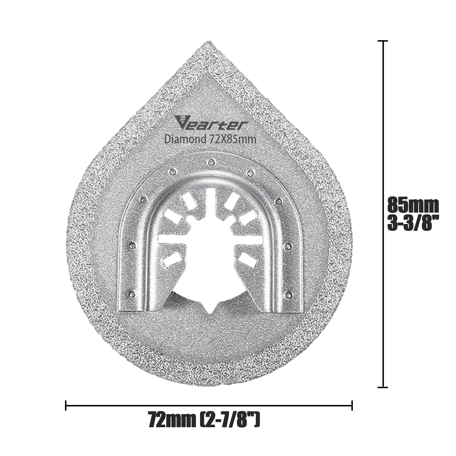 Diamond Oscillating Saw Blades 7pcs | Quick-Release Universal Multitool Triangle Blade for Tile Grout Ceramic