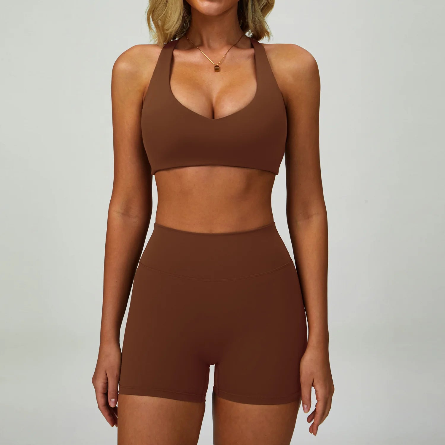 Women's 2/3-Piece Yoga Suit | Sports Bra High Waist Leggings & Shorts Push-Up Gym Activewear