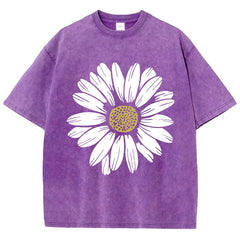 Sunflower Print Womans Streetwear T-Shirt