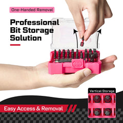 32PCS Impact Screwdriver Bits Set – PH/SL/PZ/Torx/Hex Multi Insert Bits with Magnetic Bit Holder & Adapter