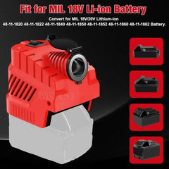 Car/Vehicle Refrigerator Power Supply Compatible With Milwaukee/Dewalt/Makita 18V Batteries