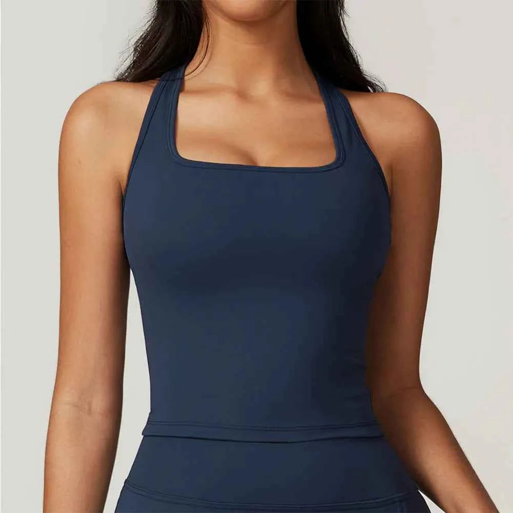 Women's Tight Elastic Sports Bra Vest | Gym Sport Yoga Crop Top Stretch Active Underwear