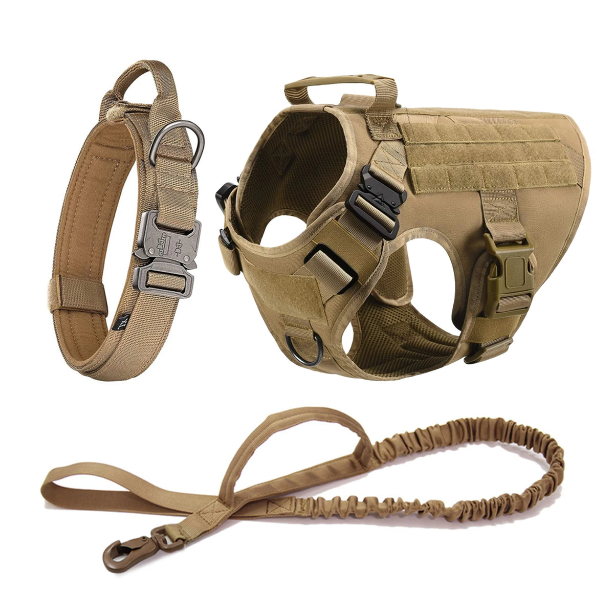 Tactical Dog Harness with MOLLE Pouches – Training Vest for Medium & Large Dogs, German Shepherd