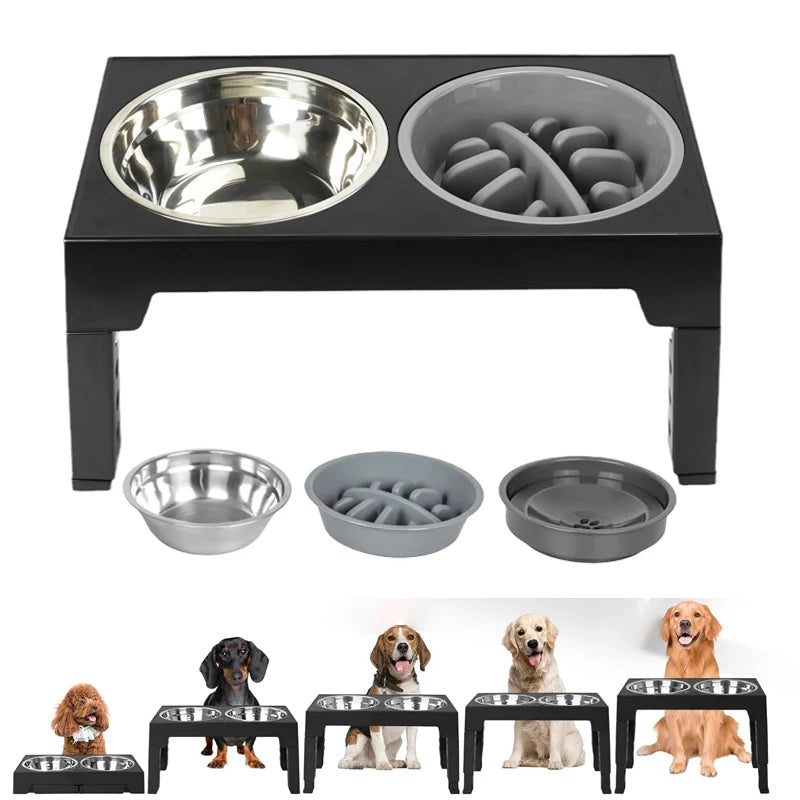 Elevated Dog Feeder with Adjustable Raised Stand by Snagg A Feeder