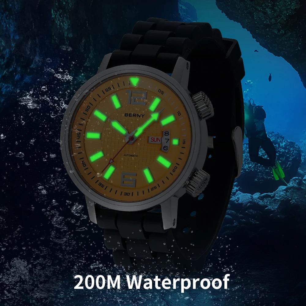 BERNY AM7081M Diver Automatic Watch - SnaggIt