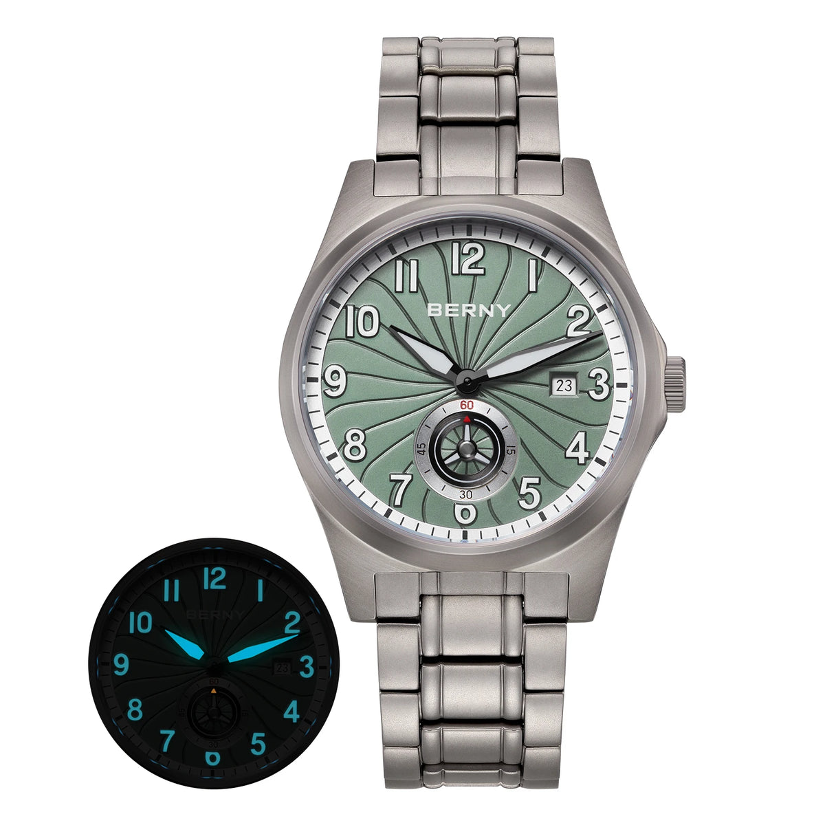 BERNY Titanium Automatic Watch – Full Titanium Strap | Seagull ST1731 | 10ATM Waterproof