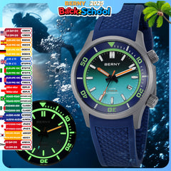 BERNY Titanium Diver’s Watch – Miyota 8215 | 200M (Titanium Strap)