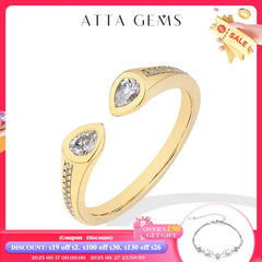 0.67CT Pear Cut Moissanite Wedding Ring