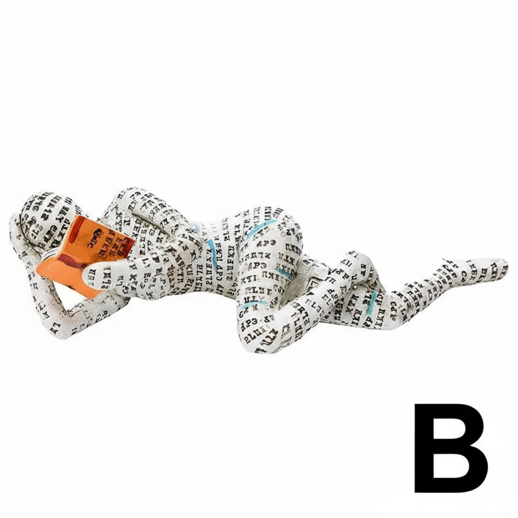 Abstract Reading Woman Sculpture by Snagg A Sculpture