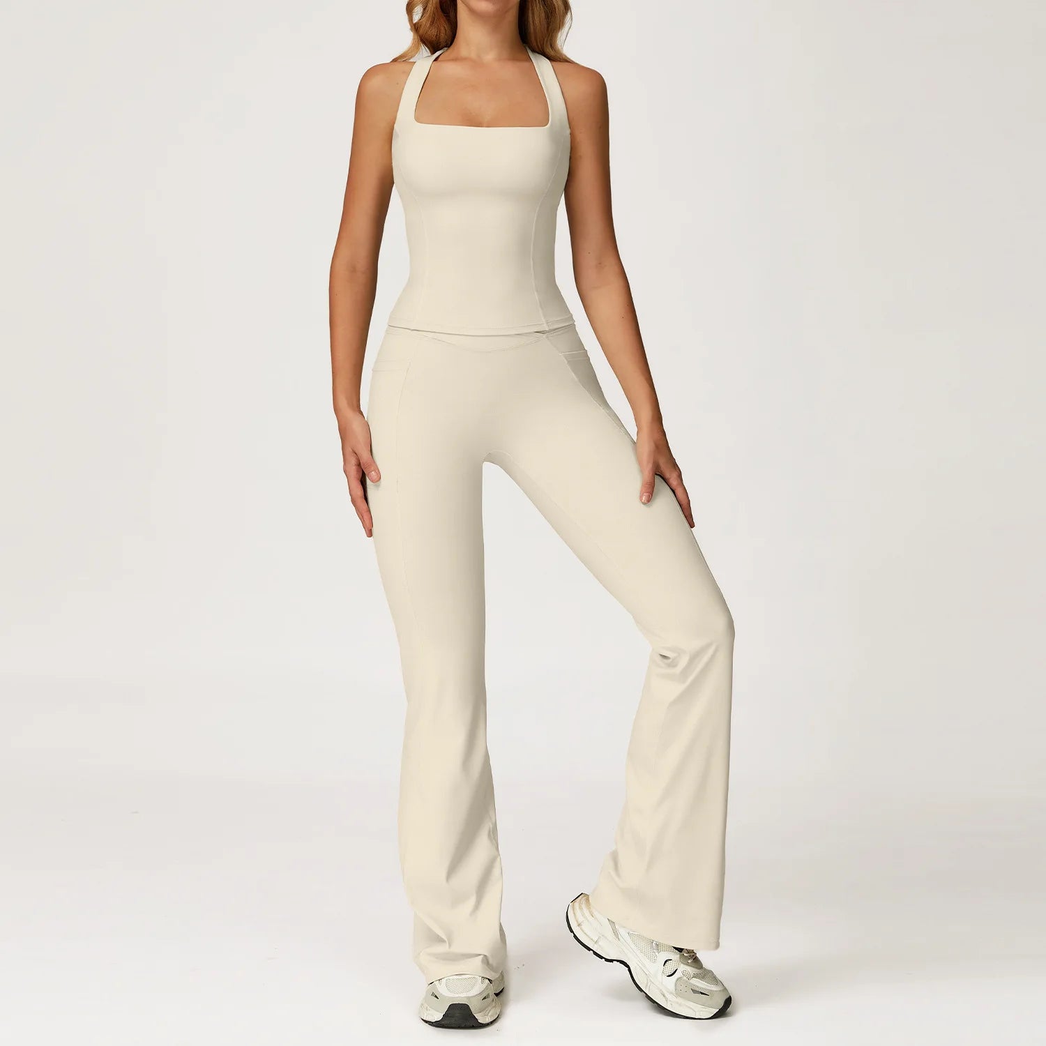 Women's 2-Piece Yoga Tracksuit | Push-Up Bra & High Waist Leggings Gym Fitness Sportswear
