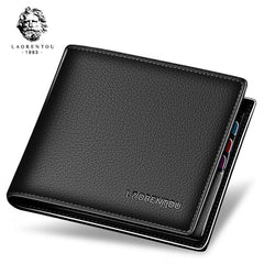 Genuine Leather Men’s Short Wallet